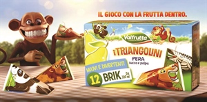 VALFRUTTA, I TRIANGOLINI FESTEGGIANO 5 ANNI  E TORNANO IN UN TV CON LO SPOT DEL PRIMO LANCIO